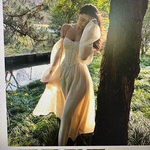 NWT Xiaoli ivory bridal wedding corset off shoulder dress small